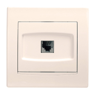 Розетка телефонная 1-я PJ11 4 контакта, Schneider Electric Anya, кремовая, AYA4100223