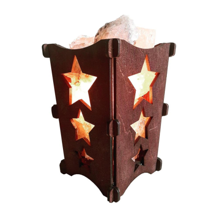 Соляной светильник «Корзина «Звезды» 1кг - 1