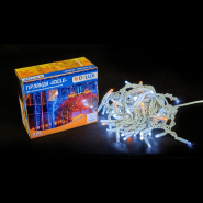 Гирлянда внешняя DELUX, ICICLE, 108LED, 2x1м, желтая flash, белая/белая, IP44