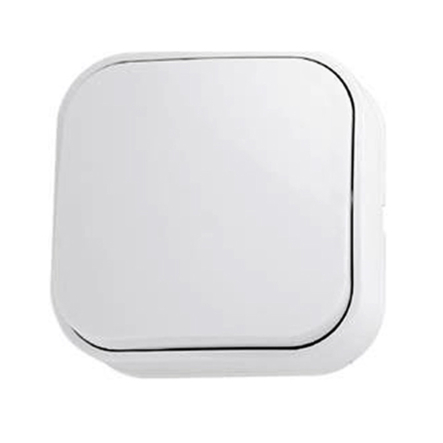 Вимикач 1-клавішний HOROZ накладний, білий, EVA, 112-001-0001-010 - 1