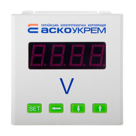 Вольтметр цифровий АСКО-УКРЕМ ЦВ-7, 600В АС 72х72, A0190010121 - 1