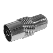 Перехідник гн.ант.TV-гн.ант.F, корпус металевий, 2-0109А