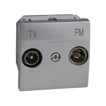 Розетка ТV+FМ конечная, алюминий, Schneider Electric Uniсa MGU3.452.30 - 1