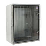 Корпус АБС-пластик АСКО-Укрем, ударостійкий, з монтажною панеллю, прозорі двері, 40*50*18, ІР65, A0270010030