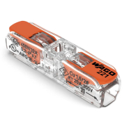 Клеммник WAGO 221-2411 сервисная двойная (0,2-4мм.кв.) 450В, 32А, 85С