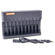 Зарядний пристрій Quantum QM-BC5100 для Li-ion 3.7V акум. 10-slot (220v)18600/18500/18490/18350/17