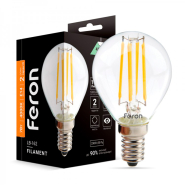 Лампа LED FERON LB-162, 7 Вт, 4000K, E14, 220 В, P45, Filament, 6944