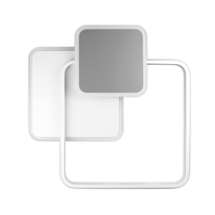 Светильник VIOLUX Smart TRIO, 80W, 3000-4500-600 К, 5600Lm, 550 мм, квадрат, белый, серый, 220375