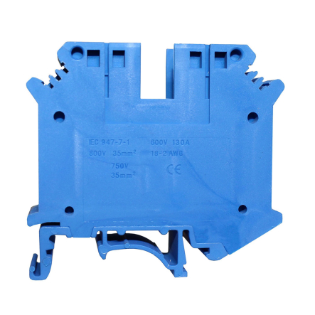 Клеммная TNSY КНГ-UK35 125А, 4-35мм2, винтовая, синяя, наборная на DIN-рейку, без маркера, 5506254 - 1