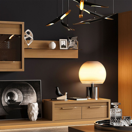 Тумба под ТВ Мебус Прайм 2Ш, 2000х490х420 мм, дуб, панакота/лофт