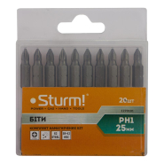 Набор бит S2 PH1*25mm Sturm 1270101