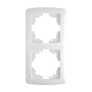 Рамка подвійна вертикальна, VI-KO CARMEN, 90571002, біла