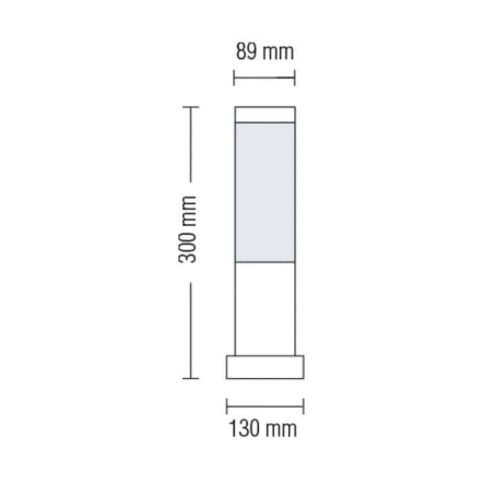 Светильник садово-парковый Horoz Electric, KAVAK-3, E27, 60W, IP44, 300мм, черный, 075-014-0003-010