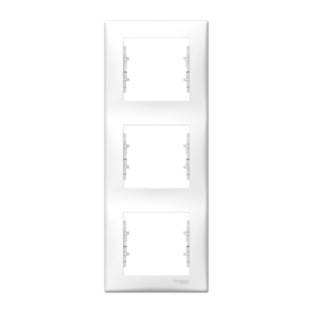 Рамка 3 поста вертикальная Schneider Electric Sedna, белая, SDN5801321 - 1
