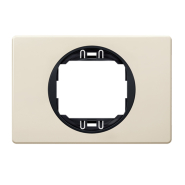 Рамка одноместная горизонтальная 80*120 Aling-Conel EON, E6803.9E, бежевый-чёрный