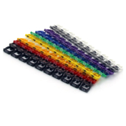 Набор кабельной маркировки Lemanso 10мм от 0 до 9 (100 шт) цветной, LMK2155