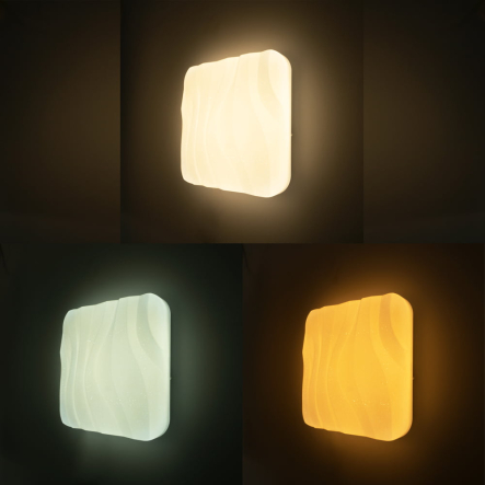 Светильник VIOLUX Smart SKY, 30W, 3000-4500-6000К, 2400Lm, 340 мм, квадрат, белый, 210123