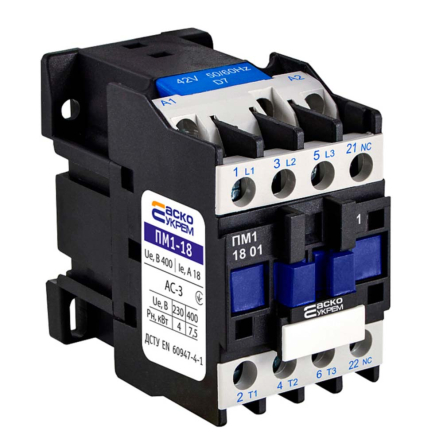 Магнитный пускатель АСКО-УКРЕМ ПМ 1-18-01 D7 42B (LC1-D1801), A0040010091 - 1