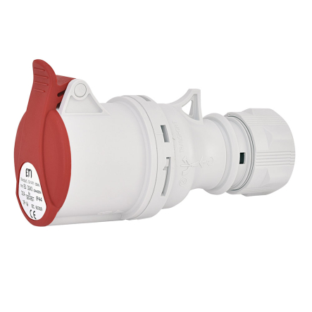 Розетка кабельная ETIMAT ES-3243, IP44, (32А, 400V, 3P+PE), 4482004 - 1
