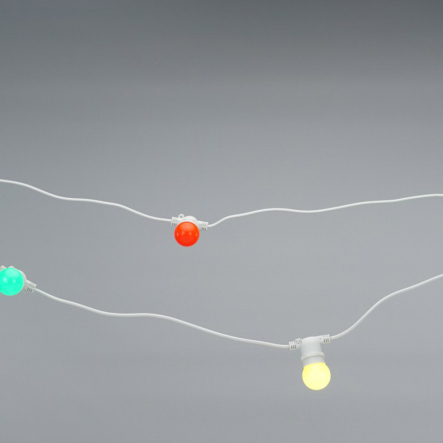 Гирлянда Белт-лайт FERON CL50-13, IP65, 230V, 20хЕ27, шаг 50 см, 13 м + 3 м шнур, белый, 6496