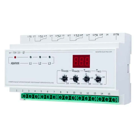 Реле ПЭФ-319 универсальный электронный переключатель фаз - 1