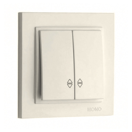 Вимикач 2кл. прохідний, Mono Electric, DESPINA, крем, 102-170023-111 - 1