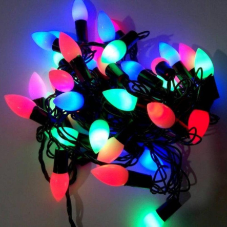 Гирлянда Шарики Твинки виноград, 28 LED, чёрный шнур, R-17 M - 1