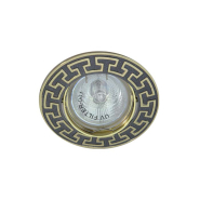 Светильник точечный Feron DL2008, MR16 GU5.3, круг, греческий орнамент, античное золото