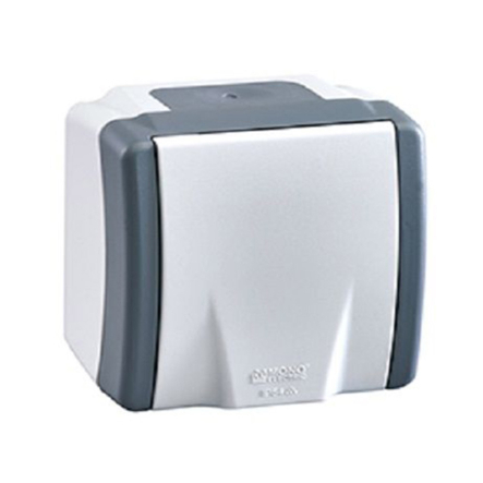 Розетка без заземления Mono Electric, OCTANS, без шторок без крышки,IP54, бело-серая, 154-020006-116 - 1