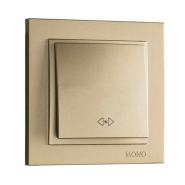 Вимикач 1 кл. проміжний, Mono Electric, DESPINA, титан, 102-222225-112