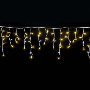 Гирлянда LED "Бахрома" от сети 3м х 50см, Тёплый свет с синим эффектом мерцания