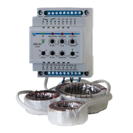 Универсальный блок защиты асинхронных электродвигателей Новатек-Электро УБЗ-301 ток 5-50А - 1