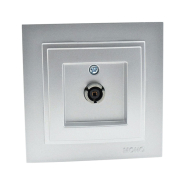 Розетка TV кінцева з екраном (8DB-12DB-18DB-20DB) Mono Electric, DESPINA, срібло, 102-212105-138