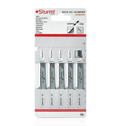 Пилки для лобзика Sturm 9019-03-101BPRO плитка керамическая (уп. 5шт)
