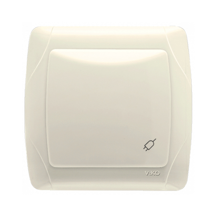 Розетка з кришкою VIKO CARMEN, 90562012, крем - 1