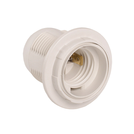 Патрон пластик, з кільцем, Е27, білий, IEK, EPP11-04-02-K01 - 1