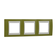 Рамка 3-місна фісташковий/бежевий Schneider Electric Uniсa PLUS, MGU6.006.566