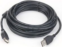 Удлинитель USB2.0, A-папа/А-мама, 4,5 м, феррит Cablexpert CCF-USB2-AMAF-15 - 1