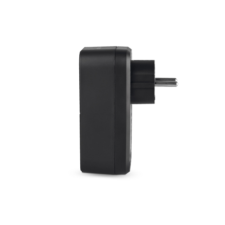 Адаптер сетевой VIDEX ONCORD VF-AD1G2U1C-B 1 розетка 2.4A 2 USB Type-C, з заземлением