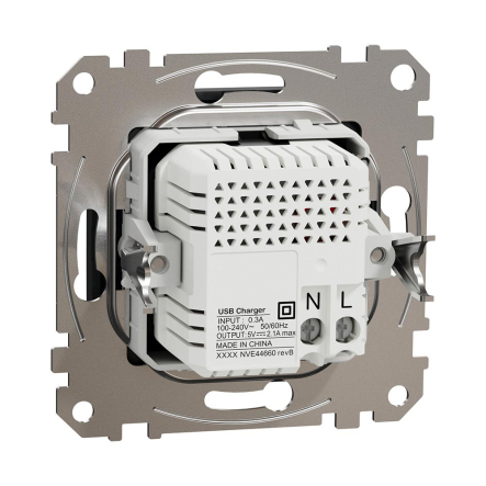 Розетка USB A+A 2, 1A Schneider Electric Sedna Design, черный, SDD114401