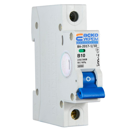 Автоматический выключатель АСКО-УКРЕМ ВА-2017 1р, 10А В, A0010170050