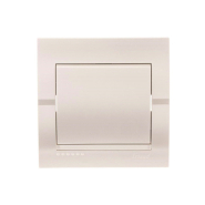 Вимикач Lezard DERIY одноклавішний, перлинно-білий металік, 702-3030-100