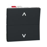 Вимикач для жалюзі 2-кл кнопковий сх.4 6А 2 модуля Schneider Electric UNIСA New, антрацит NU320754