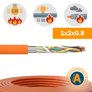 Провід для охоронної і пожежної сигналізації КОРкЕН FRHF FE 180/E30(J-HX(St)H PF FE180/E30) 1х2х0.8