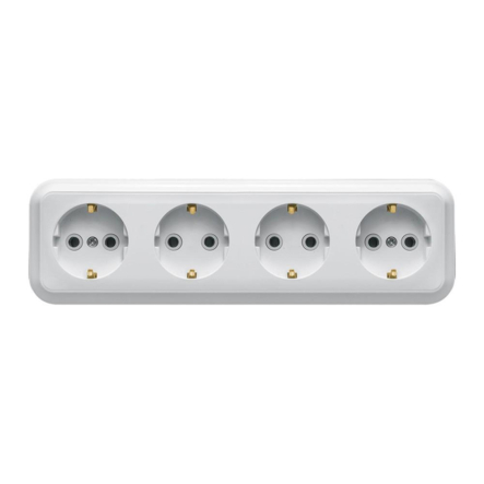 Розетка GISelt Premiera, 4-а c з/к зовнішня, IP20, G 8003-72 - 1