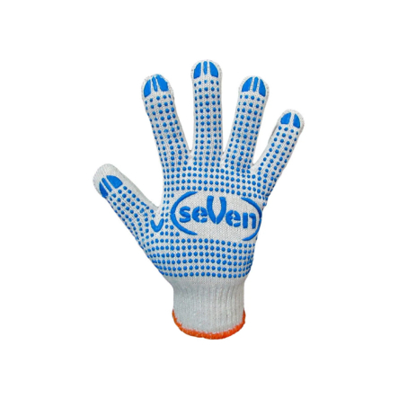 Рукавички трикотажні білі з ПВХ крапкою 78410 - 1