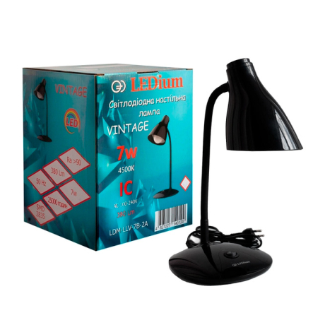 Настільна лампа LED LEDium VINTAGE 7W чорна - 1