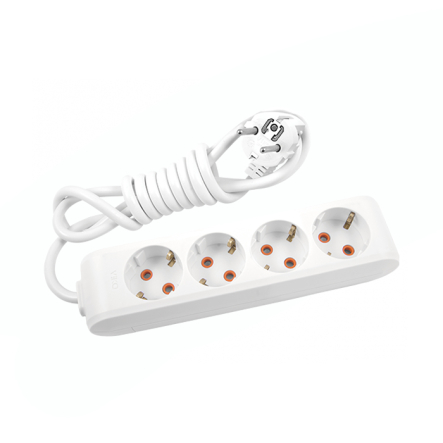 Удлинитель Viko 4 гнезда 3 м с заземлением Multi-Let Белый - 1