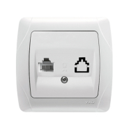 Розетка телефонна VIKO CARMEN 90561013, біла