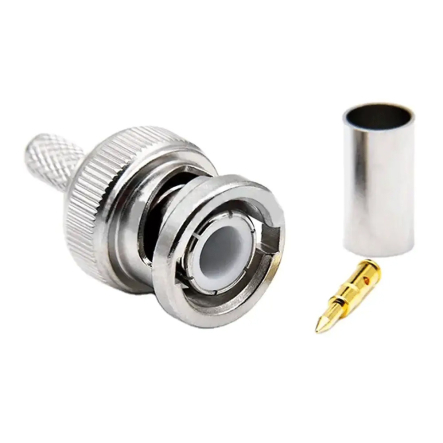 Штекер BNC обжимной (RG-6), корпус металл - 1